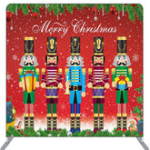 Lofaris Red Puppet Gift Snow Merry Christmas Backdrop Cover